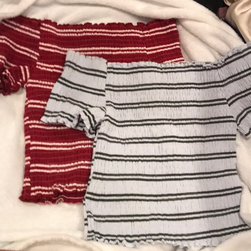 Two off the shoulder tops